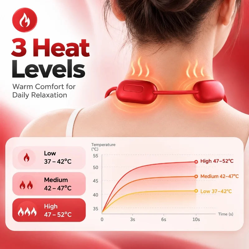 Smart Hanging Neck Shoulder Cervical Spine Massager Hot Compress Neck Artifact Dredging Spine Neck Protector