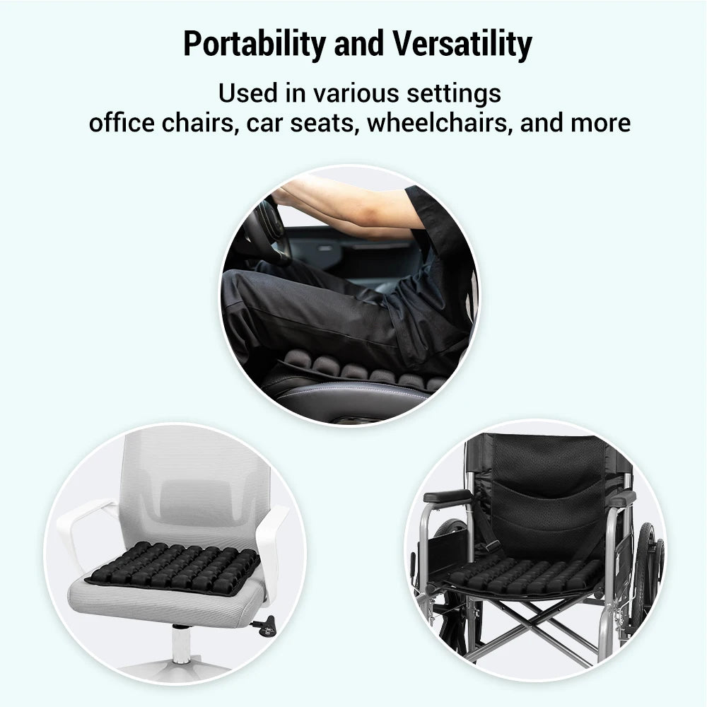 49 Cell Air Seat Cushion for Office & Home & Outside Etc / The Product Comes with a Transparent, Matte-Finish Bag.