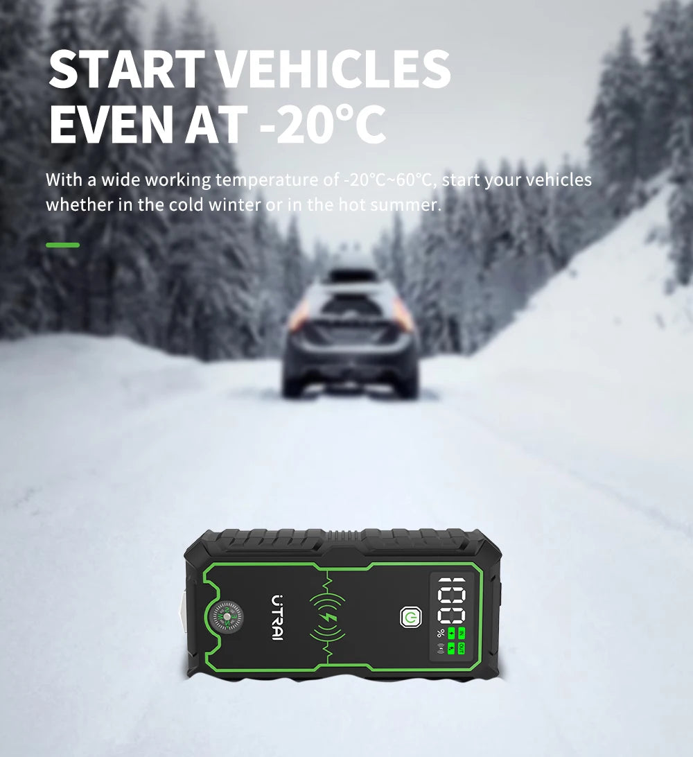 UTRAI Power Bank  4000A Jump Starter Portable Charger Car Booster 12V Auto Starting Device Emergency Car Battery Starter