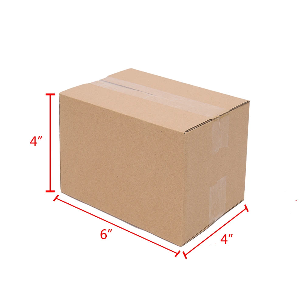 100-Pack Corrugated Cardboard Shipping Boxes   8x6x4" 6x4x4" 6x4x2" 4x4x4" Mailing, Packing, Moving & Storage for Business/Home