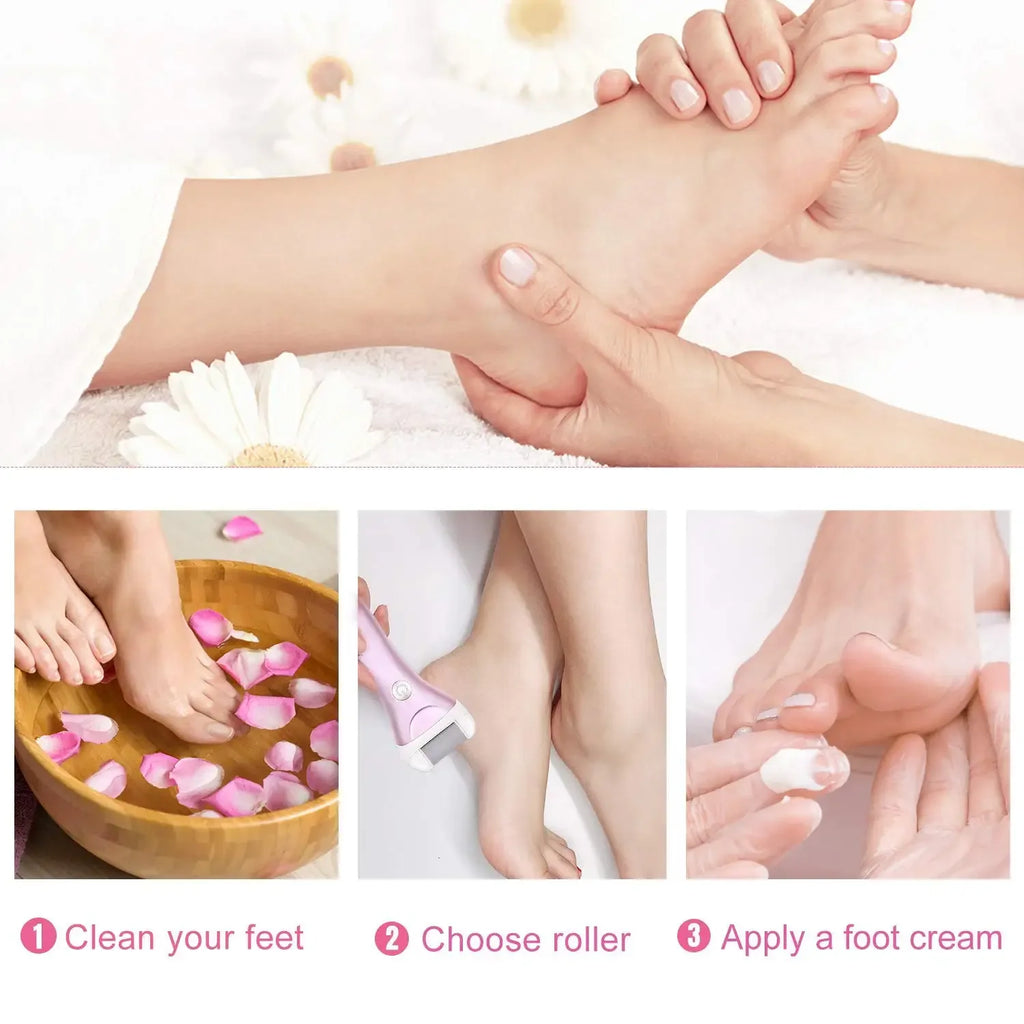 Portable Electric Vacuum Adsorption Foot Grinder Electronic Foot File Pedicure Tools Callus Remover Feet Care Sander Green 2Pcs