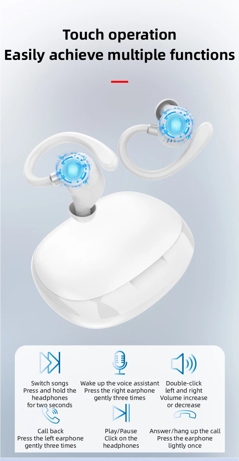 K09 Wireless Earphones Bluetooth Earbuds Dual Ear In-Ear Headphones with Digital Display Noise Reduction for Business And Sports