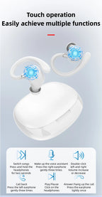 K09 Wireless Earphones Bluetooth Earbuds Dual Ear In-Ear Headphones with Digital Display Noise Reduction for Business And Sports