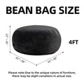 100CM×100CM×60CM, adult beanbag chair with padded beanbag inside, memory foam chair, soft flannel washable cover, ideal reading seat for bedrooms and dorms.
