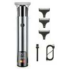 Cordless Hair Clipper with LED Display, Rechargeable Electric Trimmer for Men, USB Charging Beard Trimmer,Professional Barber & Home Use