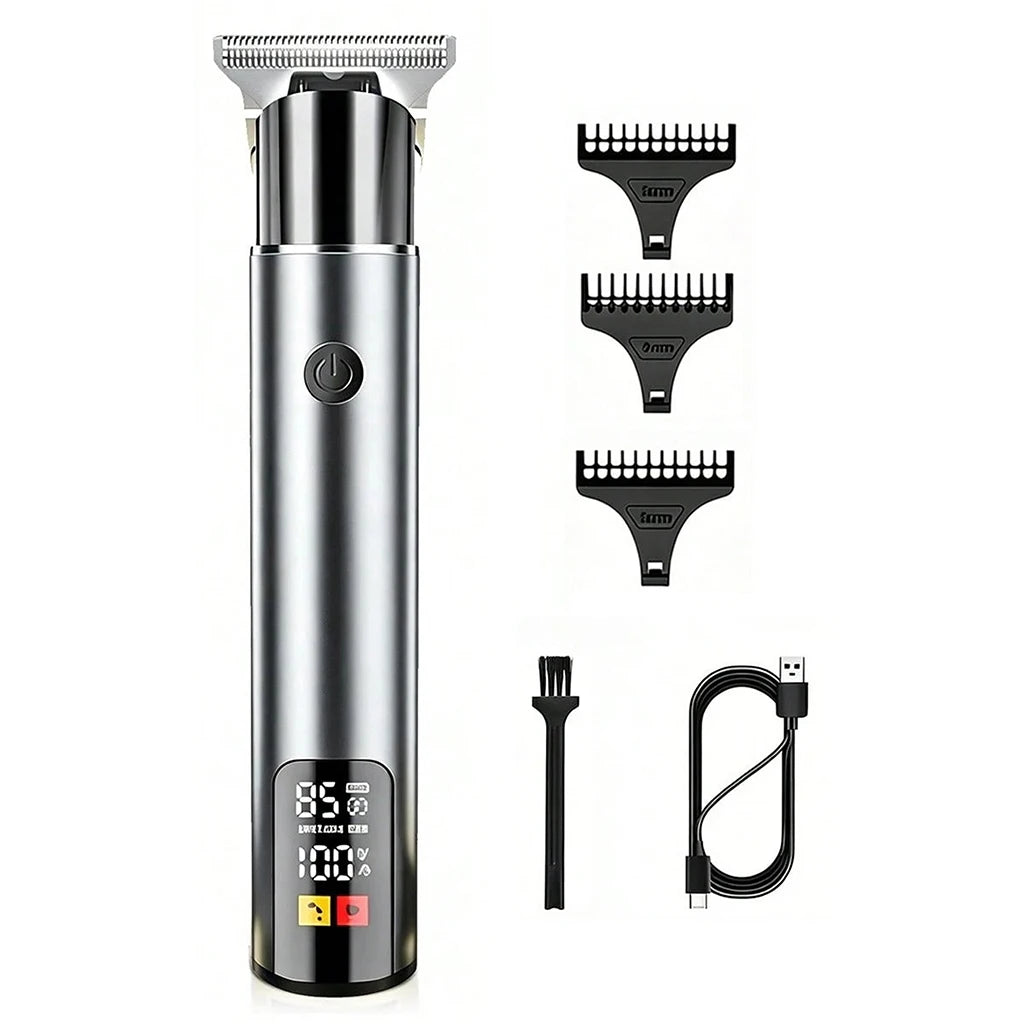 Cordless Hair Clipper with LED Display, Rechargeable Electric Trimmer for Men, USB Charging Beard Trimmer,Professional Barber & Home Use
