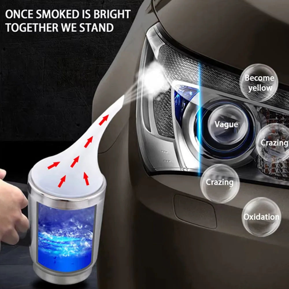 100ML Car Headlight Polishing Kit Headlight Restoration Liquid Polymer Headlamp Renovation Repair Clean Kit Automobile Tool