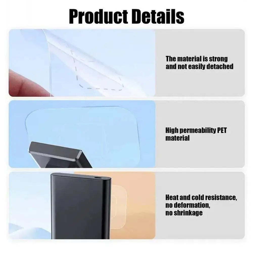 Car Electrostatic Sticker Auto Transparent Seamless Windshield Double-sided Stickers Dashcam Stability Transparent Antifall