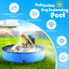 Portable Dog Pool, Foldable Pet Swimming Tub, Anti-Slip Collapsible Pet Bathtub, Hard Plastic Bath Pool for Pets Dogs and Cats