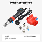 JCD 750W Micro Heat Gun Rework Soldering Air Station LCD Digital Hair Dryer 220V 110V For BGA SMD Hot Air Soldering Tools 8208