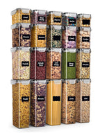 48pcs，kitchen gadgets, sealed pasta boxes with LIDS, labels and markings - versatile containers for pasta, dry food