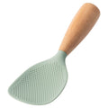 Wooden Handle Silicone Rice Spoon, Heat-Resistant, Anti-Scald, Odor-Free, for Home & Restaurants