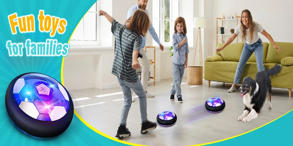 Hover Soccer Ball Kids Toy With Protective Foam Bumper And Colorful LED Lights ForBoys And Girls  (Battery supply)