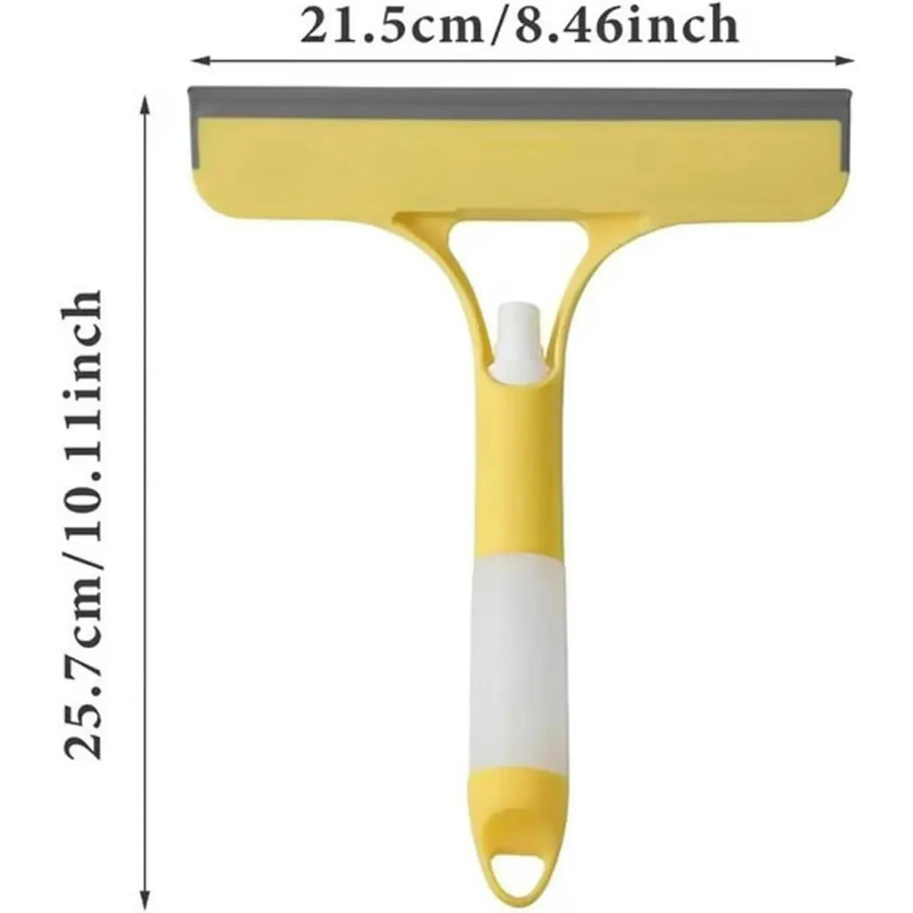 3 in 1 Window Cleaning Squeegee Multi Function Glass Mirror Wiper with Spray Bottle Microfiber Scrub Household Car Cleaner Tools
