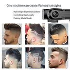 Professional Hair Clippers with LED Display, Cordless Rechargeable Trimmer & T-Blade Shaver for Men, Balding Grooming Kit