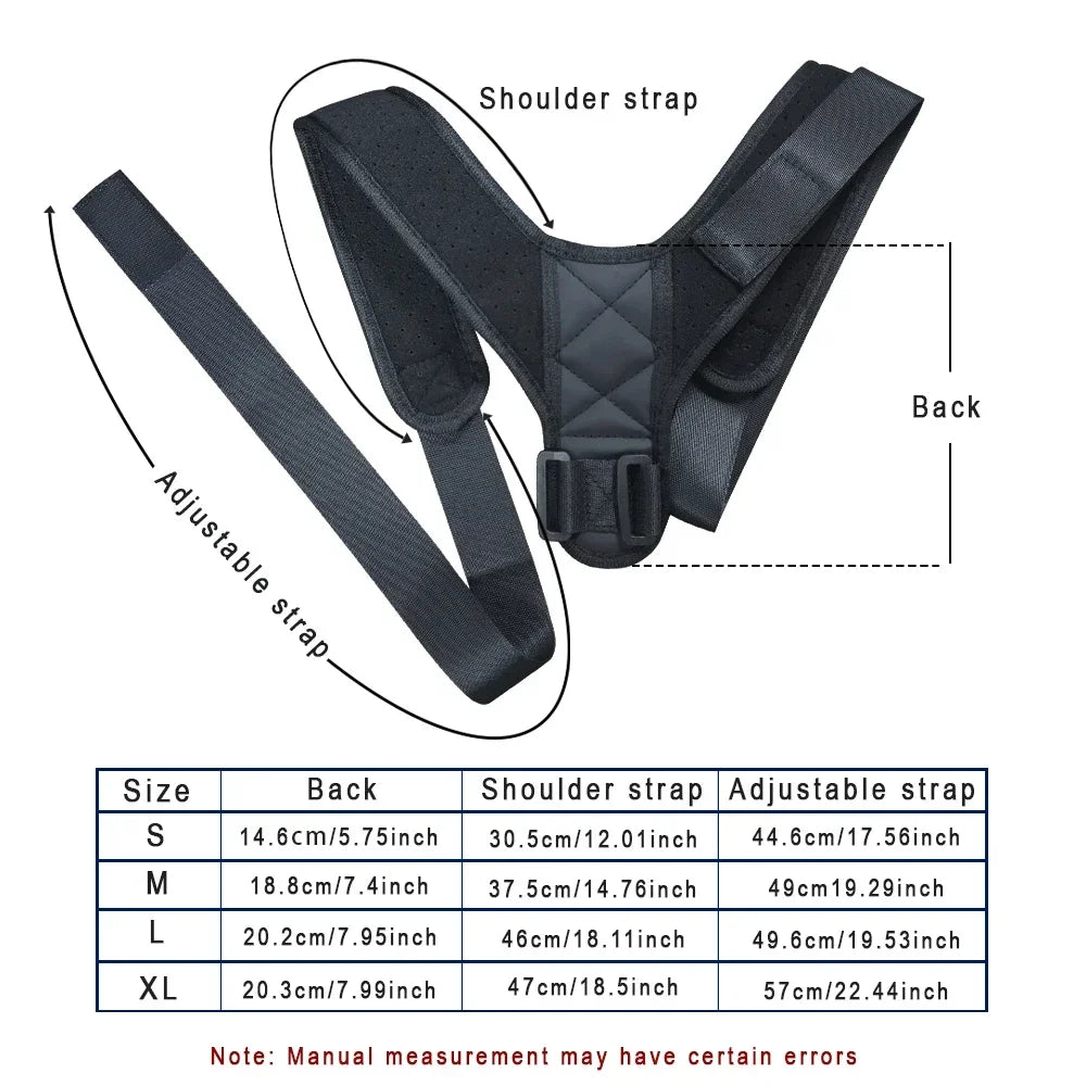 Men and Women Sitting Posture Correction Belt Shoulder Straight Back Back Posture Correction Belt Hunchback Corrector Adult