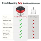 Intelligent Vacuum Cupping Massager 12 Gear Heating Body Gua Sha Back Neck Arm Cupping Massager LCD Display USB Charging
