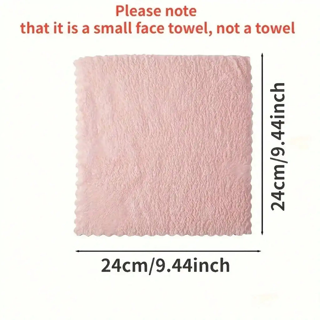 10pcs Solid Color Washcloths, Simple Plain Face Cloth, Soft Absorbent Towel Small Face Towel, Bathroom Supplies