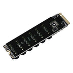 NVME to 6 SATA Expansion Card M.2 to SATA Adapter M2 Connector Internal SSD SATA3 Port Multiplier NGFF M Key to SATA3 Controller