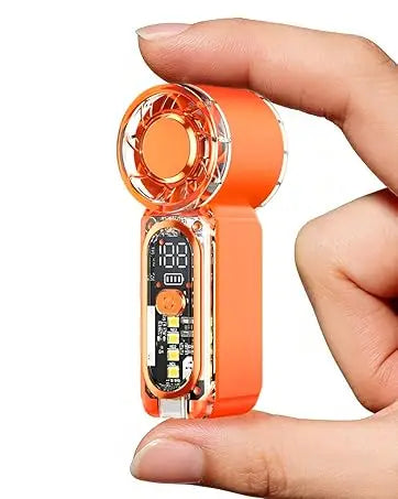 2026 Upgraded Version Portable Mini Handheld Fan, 100 Speed Adjustable Pocket Fan with Digital Display, USB-C Rechargeable Personal Fan
