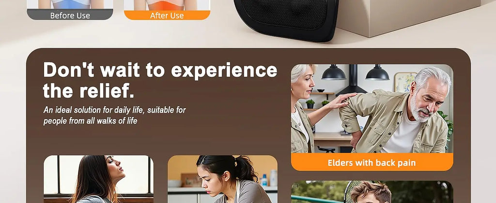 Leercon Neck Massager with Heat, 3D Kneading Massage Pillow for Neck and Back, Shoulder, for Stress Relax at Woman Man Home Office