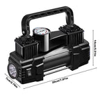 12V 150PSI Car Bicycle Motorcycle Electric Tire Inflator Air Pump Air Compressor Dual Cylinder Inflatable Tools With LED Light