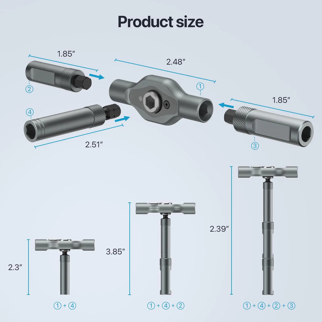 VMAN 24in1 Multifunction Ratchet Screwdriver Set Multi Magnetic Bits Mini Repair Tool Kit Household Tool For PC & Desk Etc.