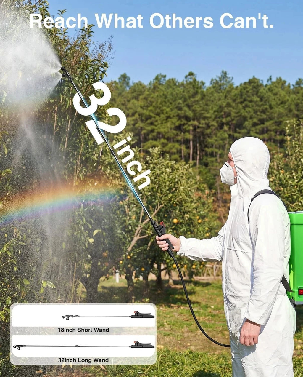 TaskStar Electric Sprayer 16L High Capacity Agricultural Pesticide Spray Tool 100 Pressure Knapsack Sprayer with 2 2000mAh Rechargeable Battery&6 Nozzles