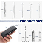 Complete Nail Tool Set 1 Units, 8 Essential Tools per Kit, Sharp Blades & Safe Handles, Easy to Carry in Pocket or Bag