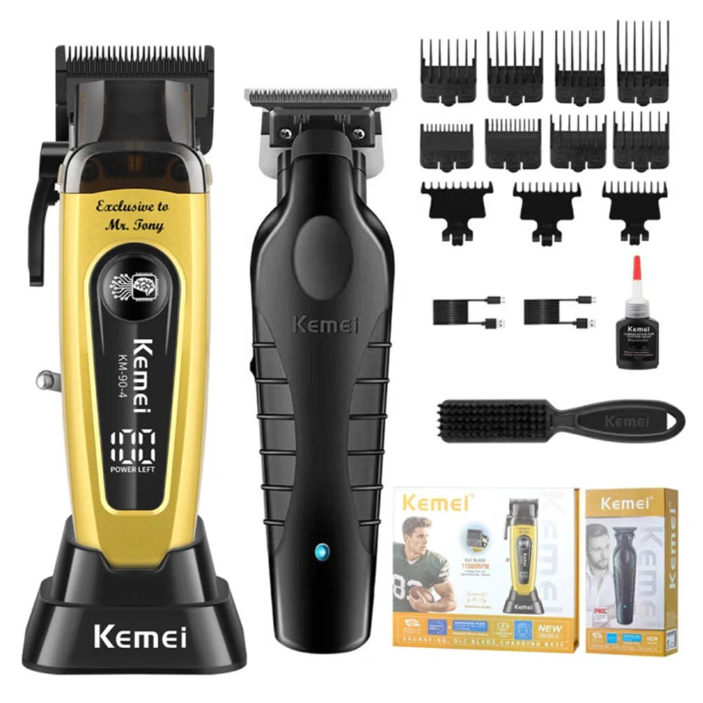 Hair Clippers for Men, Cordless Barber Clippers with LED Display 2299Hair Trimmer with Charging Base Professional Hair Clippers for Men, Cordless Barber Clipper T-Blade Beard Trimmer Foil Shaver Set, Rechargeable Electric Fad