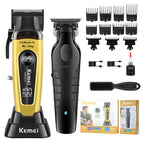 Hair Clippers for Men, Cordless Barber Clippers with LED Display 2299Hair Trimmer with Charging Base Professional Hair Clippers for Men, Cordless Barber Clipper T-Blade Beard Trimmer Foil Shaver Set, Rechargeable Electric Fad