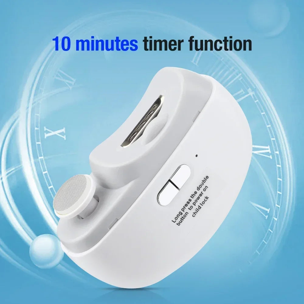 2 In 1 Electric Nail Trimmer Anti Splash Design Baby Adult Finger Toe Nail Clipper Manicure Pedicure Tools For Thick Nails
