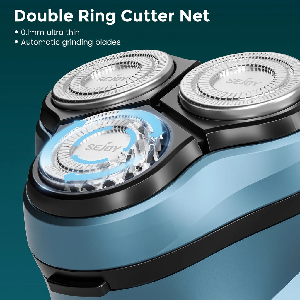 Sejoy 3D Floating Electric Shaver for Men Rechargeable Electric Razor Shaving Machines Mens with Electric Hair Trimmers