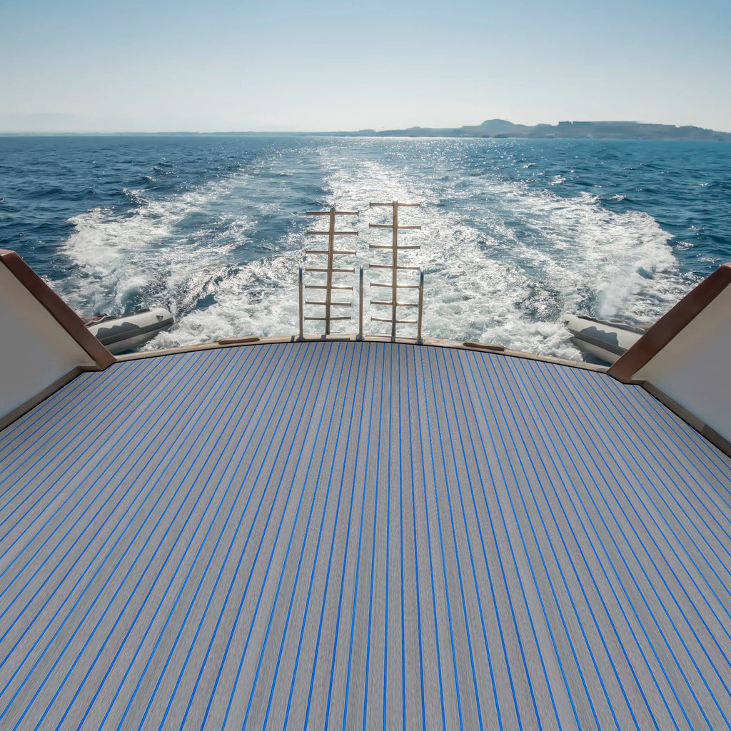 240*60cm/240*90cm EVA Foam Non-Slip Boat Deck Mat 6mm Thick Waterproof Marine Yacht Faux Teak Decking Sheet Flooring Carpet Pad