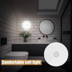 HOMEFISH Motion Sensor LED Night Light USB Rechargeable Wireless Closet Lamp for Kitchen Cabinet Wardrobe Staircase
