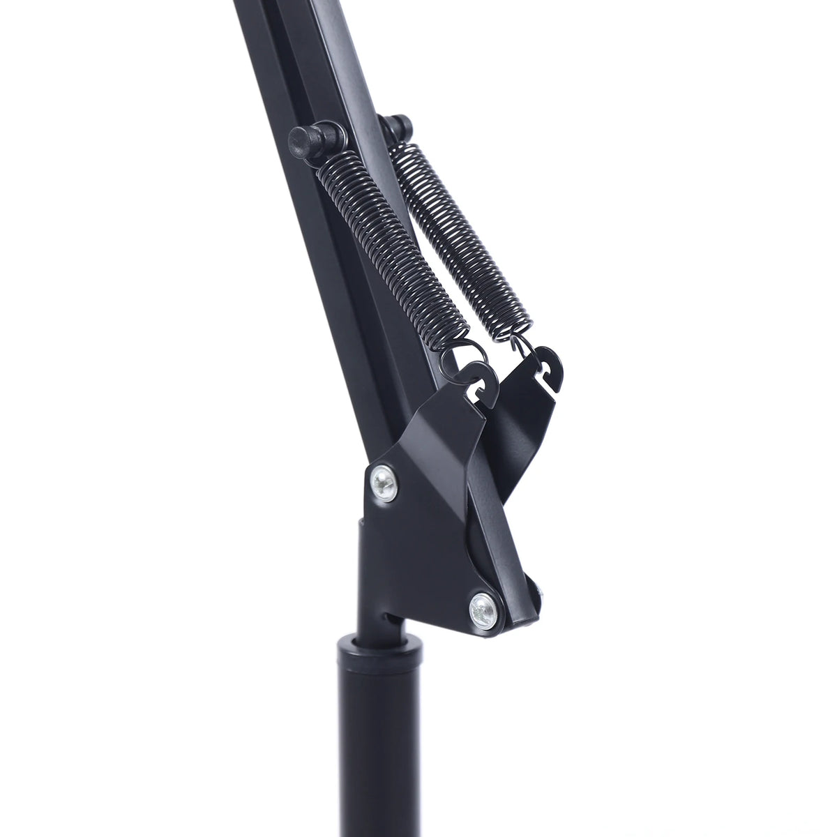 Tablet Floor Stand, 360° Swivel Adjustable Height & Angle, Heavy Duty Carbon Steel, Non-Slip Base, Portable & Foldable, Universal Holder for 12-18cm Phones & Tablets, for Home Office Kitchen Gym Bedroom, Easy Assembly