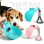 Portable Foldable Pet Water Bottle, Leak-Proof Outdoor Dog and Cat Drinking Bowl, with Lanyard and Hook, Compact, Pet Feeder