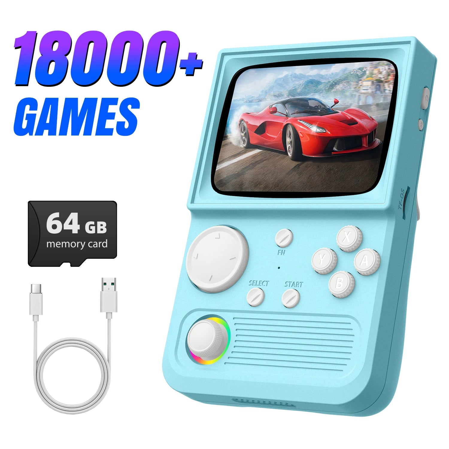 AISLPC R36T Handheld Game Console 18000+Game 3.5'' IPS Screen Wi-Fi Multiplayer Portable Pocket TV Video Console Ship From US