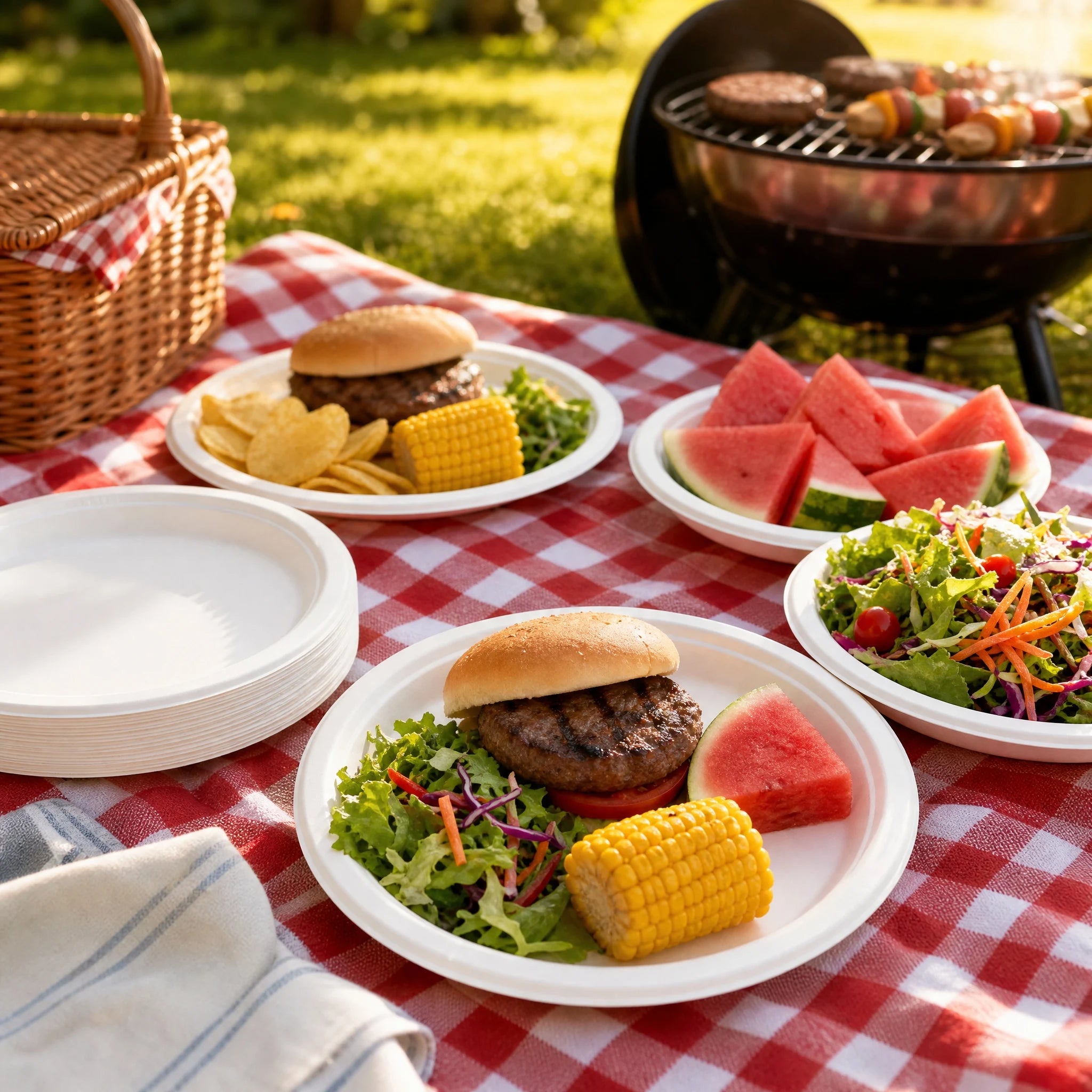 9 Inch Eco Plates 50 Pack, Made from Renewable Sugarcane, BPA-Free and Biodegradable, for Sustainable Parties and Daily Meals