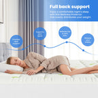 MCQ 400g Bamboo Viscose Mattress Topper Ultra Soft Pillow Top Mattress Pad with Stretchable Pockets Breathable Cooling Topper