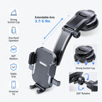 Car Phone Holder – Nano Flexible Silicone, 360° Rotation, Doesn't Block Screen, Compatible with iPhone Series for iPhone 17