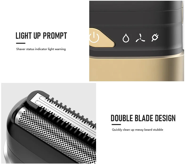 Ufree Electric Razor for Men, Foil Shaver with 2 Foil Heads,  Home appliance Electric Shaver, Wet Dry Cordless Razor, Chargeable