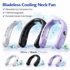 N90 Neck Fan Semiconductor Cooling 5-Speed Bladeless Wearable Fan USB Rechargeable Portable Outdoor Travel Camping