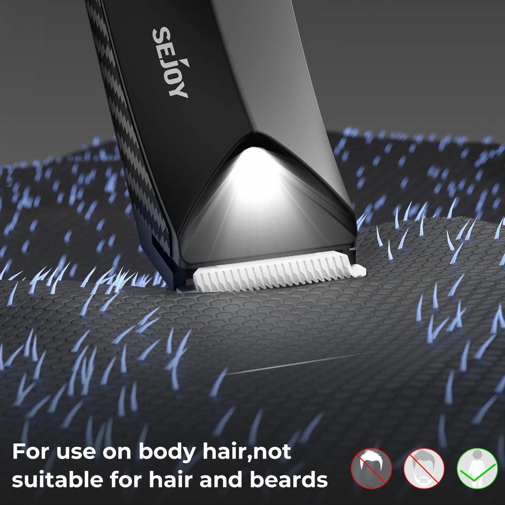 SEJOY Body Pubic Hair Trimmer for Men With Standing Recharge Dock,Balls Women Lady Shaver Hair Removal Bikini Trimmer
