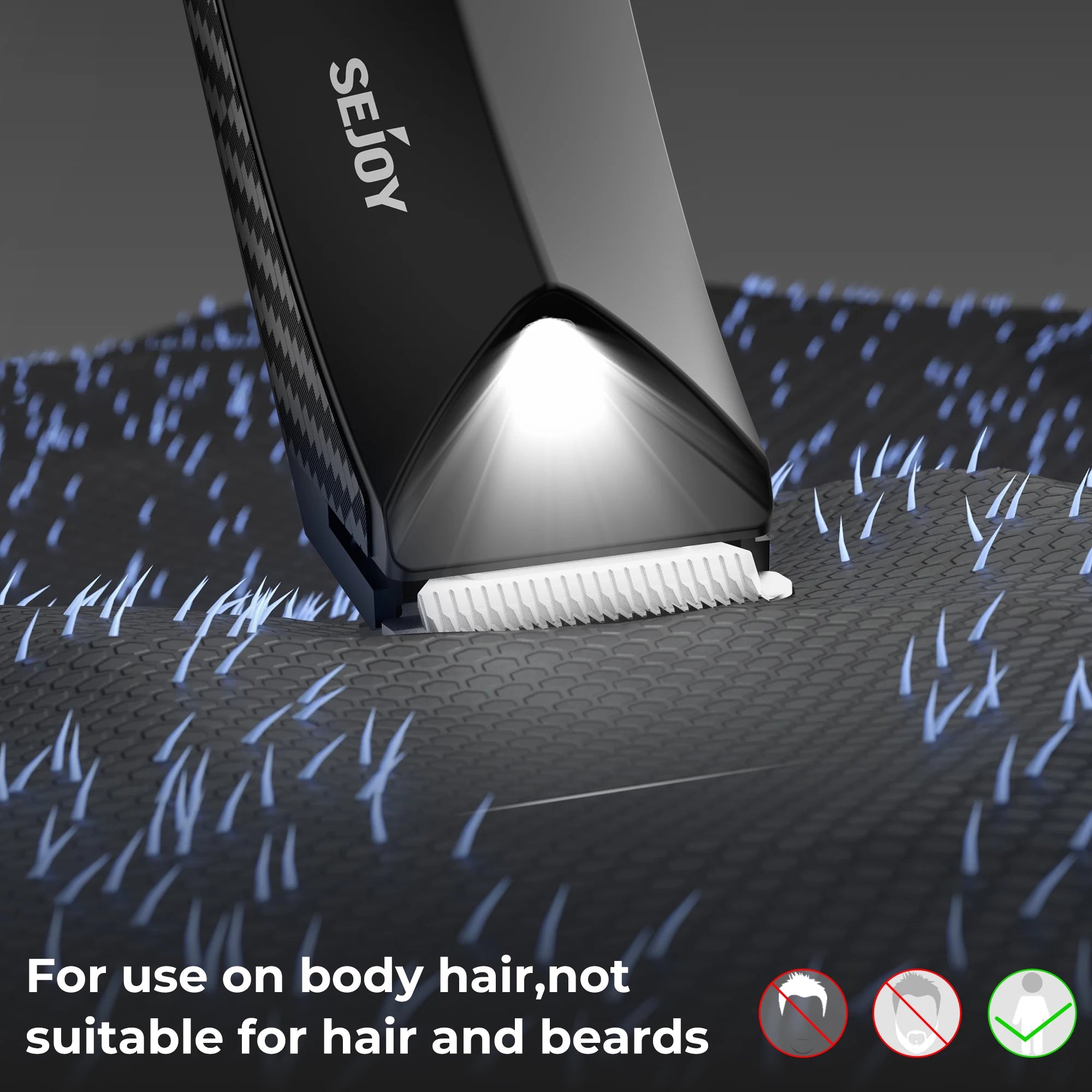 SEJOY Body Pubic Hair Trimmer for Men With Standing Recharge Dock,Balls Women Lady Shaver Hair Removal Bikini Trimmer