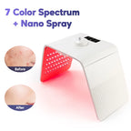 Foldable 7 Color LED Photon Facial Body Beauty Machine Skin Rejuvenation Light Nano Spray Equipment Home Skin Care SPA Instrument