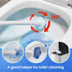 Disposable Toilet Bowl Brush with 18 Toilet Wand Refills, Toilet Bowl Cleaner Wands, Toilet Cleaning System Starter Kit