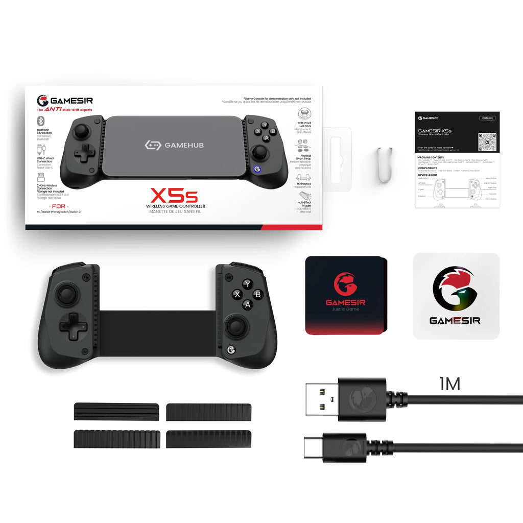 GameSir X5s Wireless Mobile Gaming Controller Bluetooth 2.4GHZ Connection Lightweight Design Hall Effect, No-Drift, App Customization