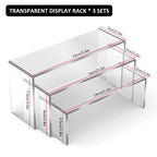 3/6/9Pcs Acrylic Display Stand Blind Box Storage Shelf U Shape Lightweight Cupcake Holder Dessert Display Jewelry Display Riser