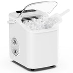 JHK Small Portable Ice Machine Countertop Ice Maker with Scoop Basket and Handle 9 Ice Cubes Ready in 6 Mins 26.5lbs in 24Hrs for Home Kitchen Party